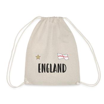 England Fußball Trikot Englische Flagge - Turnbeutel - Natur - Vorne