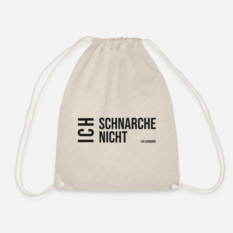 Spruch Ich schnarche nicht, ich schnurre schwarz - Turnbeutel - Natur
