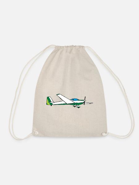 Pilot Flugzeug fliegen Geschenk Segelflieger Mose - Turnbeutel - Natur