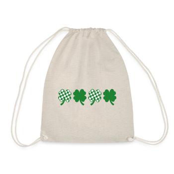 Karierter Klee St. Patrick's Day - Turnbeutel - Natur - Vorne
