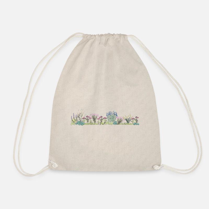 Watercolor bed - Drawstring Bag - nature