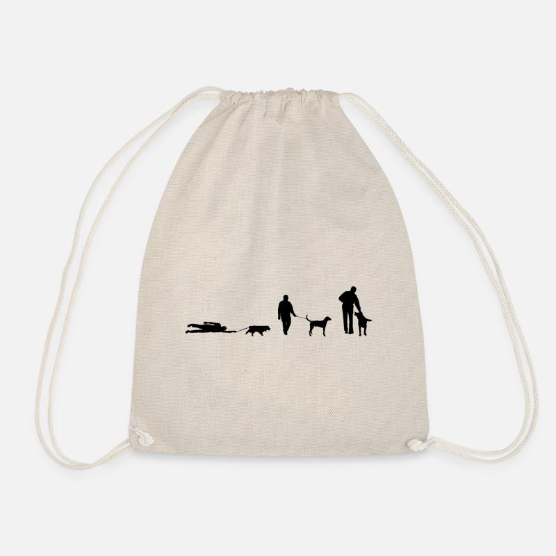 Gassi gehen Hund Evolution - Turnbeutel - Natur