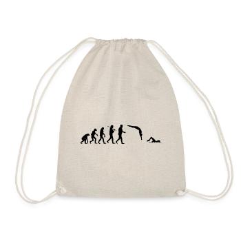Schwimmer Shirt · Darwins Evolution · Geschenk - Turnbeutel - Natur - Vorne