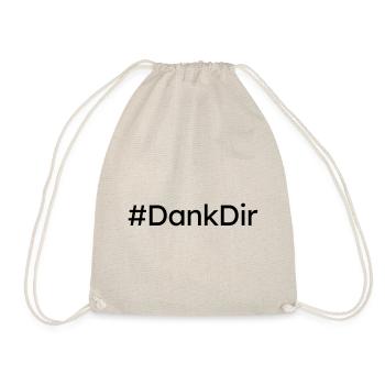 Hashtag Dank Dir Schrift Danke Typografie Geschenk - Turnbeutel - Natur - Vorne
