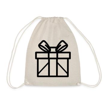 Kleine Geschenkbox - Turnbeutel - Natur - Vorne