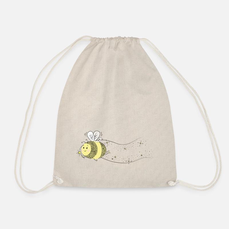 Bumblebee Sparkles - Drawstring Bag - nature