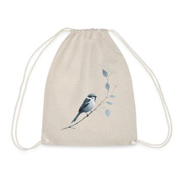 Sparrow on branch - Drawstring Bag - nature - Front