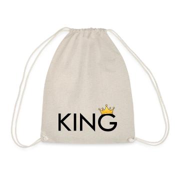 KING mit Krone - Turnbeutel - Natur - Vorne