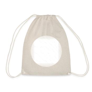 Weiss Rund, White round. - Turnbeutel - Natur - Vorne