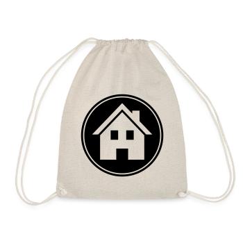 haus icon symbol kreis - Turnbeutel - Natur - Vorne