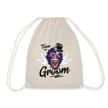 Affe Groom Team Party - Turnbeutel - Natur - Vorne