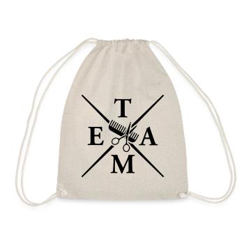 schere kamm team stylist - Turnbeutel - Natur - Vorne