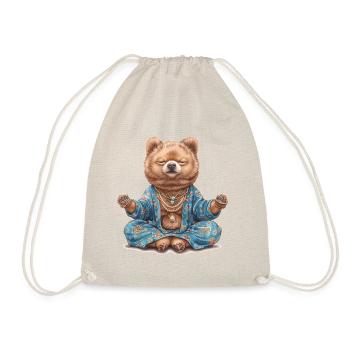 Bear's Deep Meditation - Drawstring Bag - nature - Front