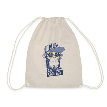monkey, cool boy - Drawstring Bag - nature - Front