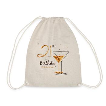 21st birthday is celebrated big - Drawstring Bag - nature - Front