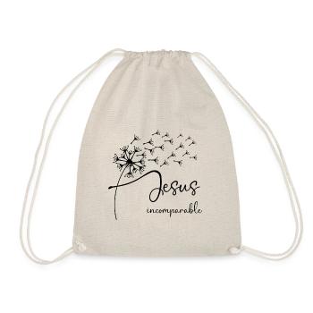 Jesus, incomparable has a chic dandelion graphic d - Drawstring Bag - nature - Front