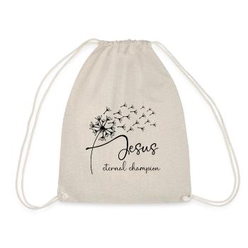 Jesus, eternal champion has a chic dandelion graph - Drawstring Bag - nature - Front