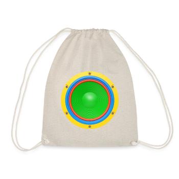 Bunter Lautsprecher 3D - Turnbeutel - Natur - Vorne