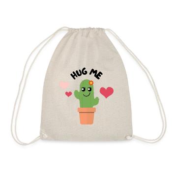 HUG ME - Kawaii Cactus - Drawstring Bag - nature - Front