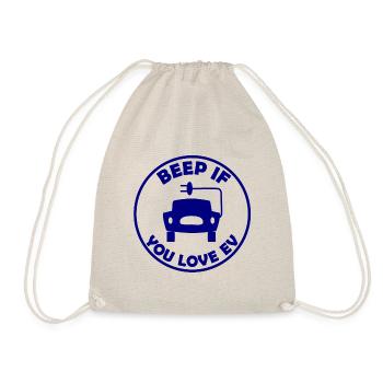 Driving an electric car - Drawstring Bag - nature - Front
