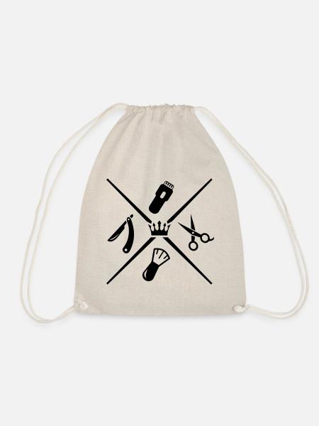 barber icons krone - Turnbeutel - Natur