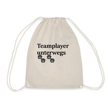 Teamplayer gibt es bei Zwei-und Vierbeinern. - Turnbeutel - Natur - Vorne