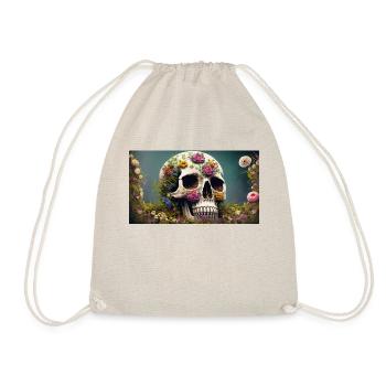 Skull - Drawstring Bag - nature - Front
