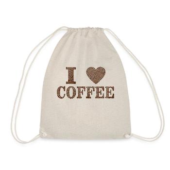 love coffee - Drawstring Bag - nature - Front