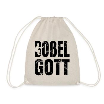 Boßelgott Boßeln Bossel Gott Spruch Geschenk - Turnbeutel - Natur - Vorne