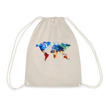 World - Drawstring Bag - nature - Front