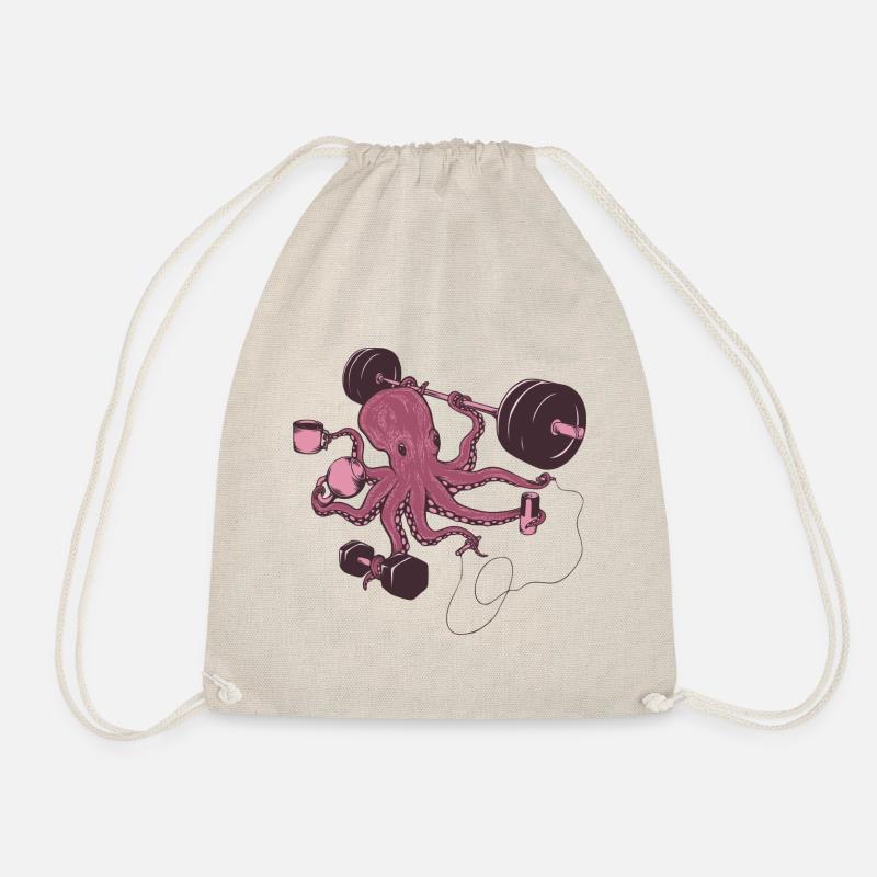 Functional Fitness Octopus Rosa - Turnbeutel - Natur