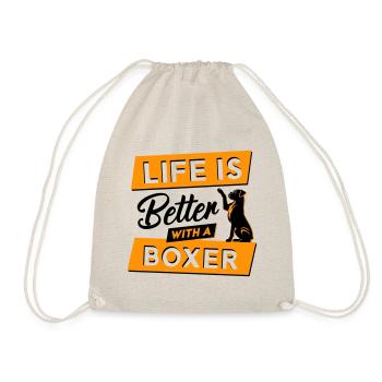 La vie est plus belle avec un boxer - Vector Design - Sac de sport léger - nature - Devant
