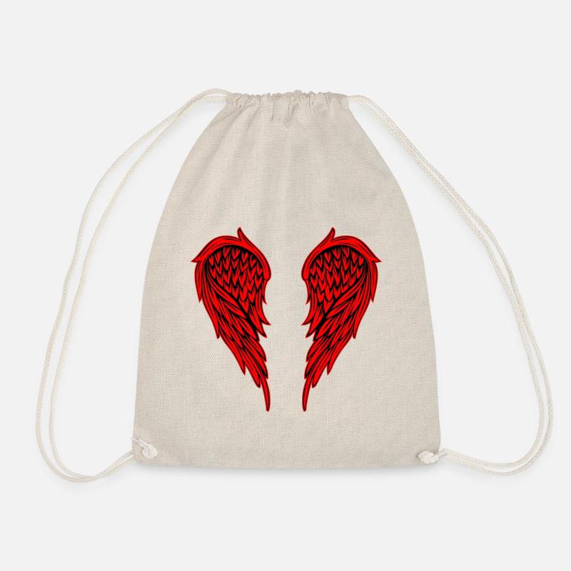 Wings Red - Drawstring Bag - nature
