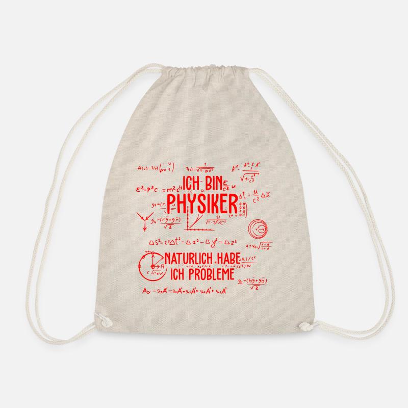 Physiker Shirt · ich bin Physiker · Job Geschenk - Turnbeutel - Natur