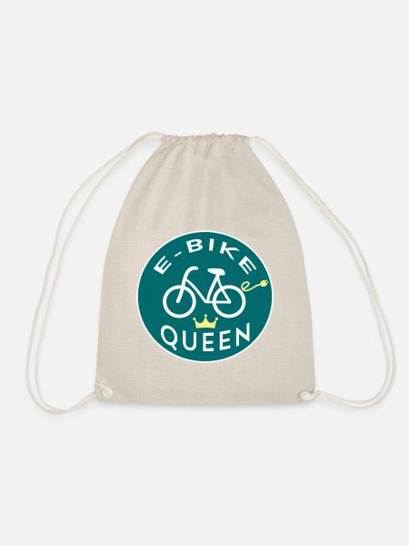 EBIKE QUEEN -Fahrrad E-Bike - Turnbeutel - Natur