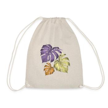 ZAZdesign® Monstera Leaf Shirt | Plant | Floral - Drawstring Bag - nature - Front
