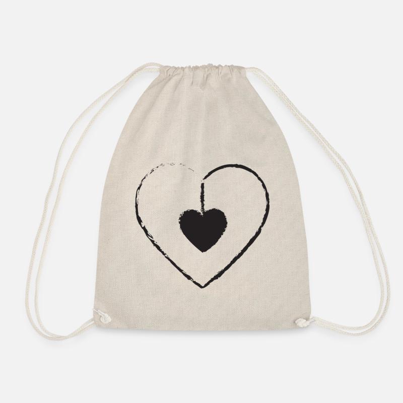 HEARTS 15 - Turnbeutel - Natur