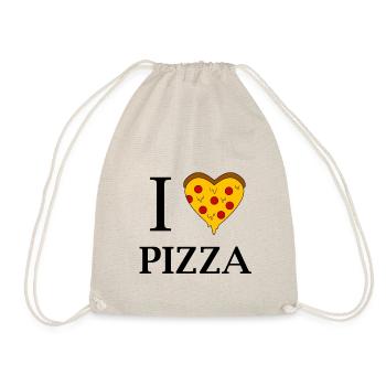 Pizza Love - I Love Pizza - Turnbeutel - Natur - Vorne