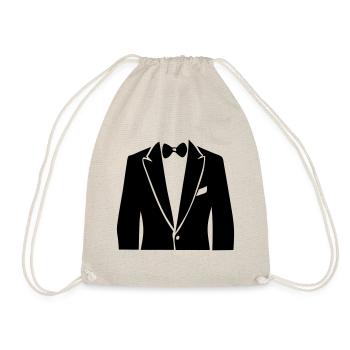 bow tie costume - Drawstring Bag - nature - Front