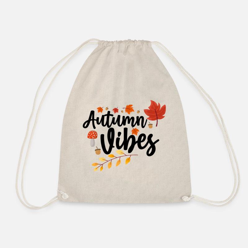 Fall vibes - Drawstring Bag - nature