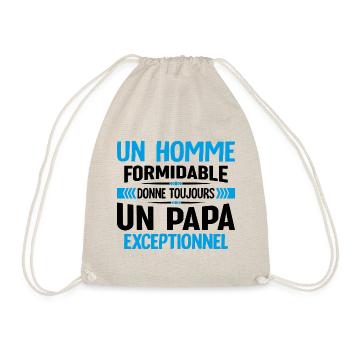 Un Homme Formidable Donne Un Papa Exceptionnel - Sac de sport léger - nature - Devant