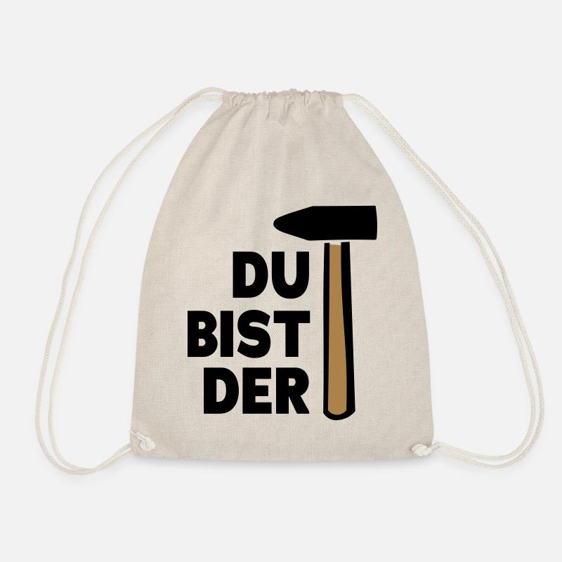 Du bist der Hammer Geschenkidee - Turnbeutel - Natur