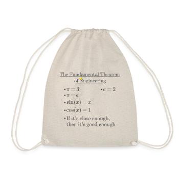 Fundamental Theorem of Engineering Dark - Drawstring Bag - nature - Front