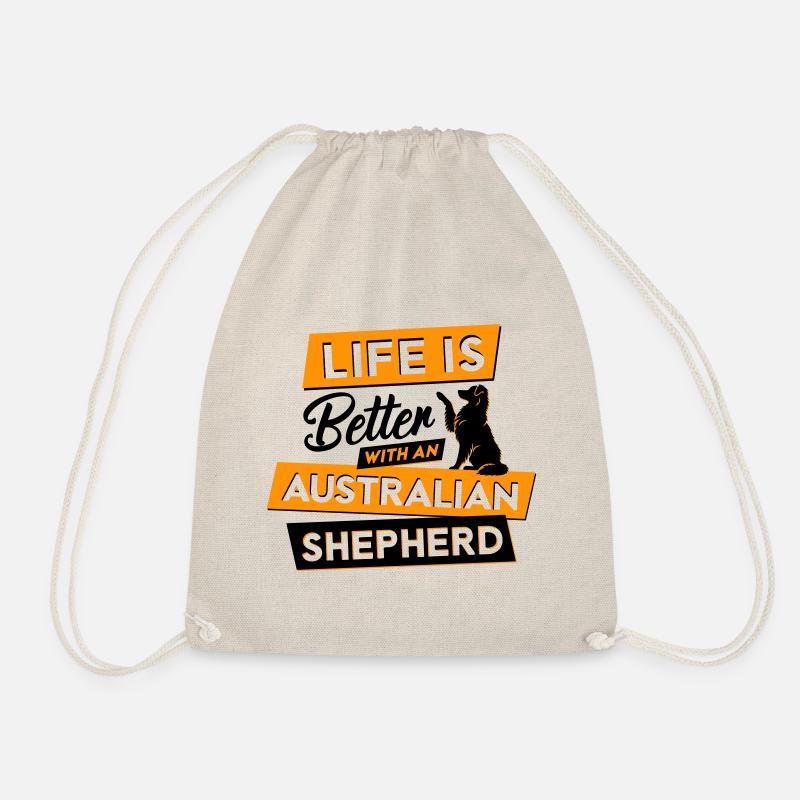 Life is Better with an Australian Shepherd - Turnbeutel - Natur