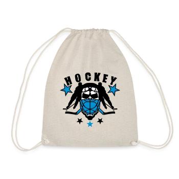 Hockeyschläger Kopf Tod Helm Spieler Spieler Logo - Turnbeutel - Natur - Vorne