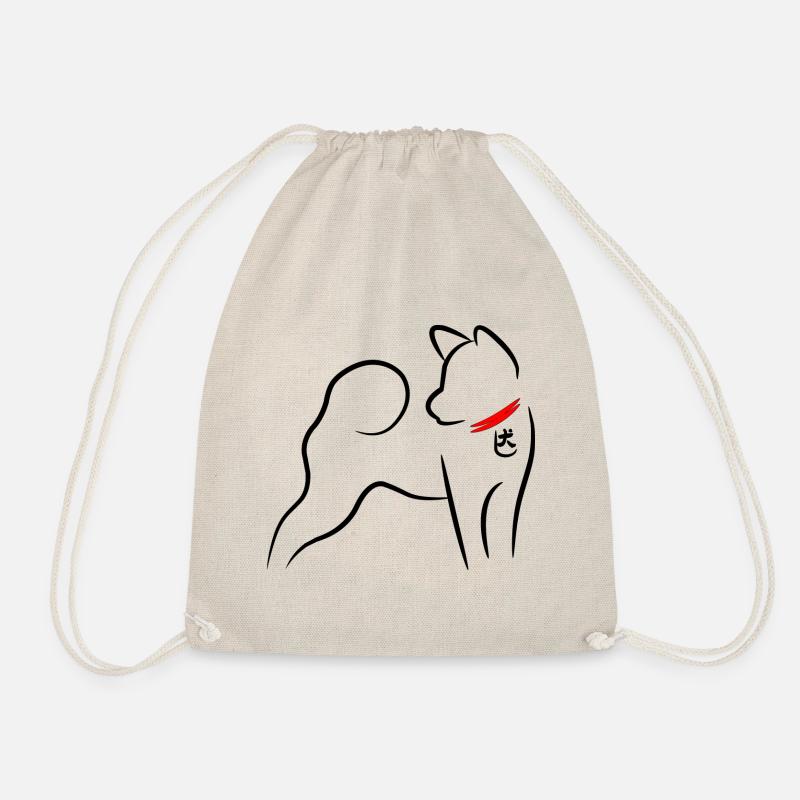 Shibainu - Drawstring Bag - nature