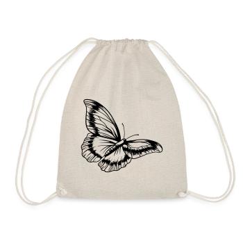 Vintage, Butterfly, Black, Insekten, Sketch - Turnbeutel - Natur - Vorne