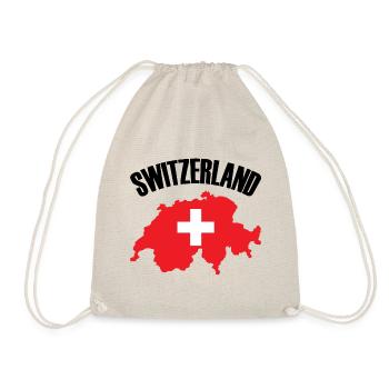 Schweiz Landkarte Schweizer Flagge - Turnbeutel - Natur - Vorne