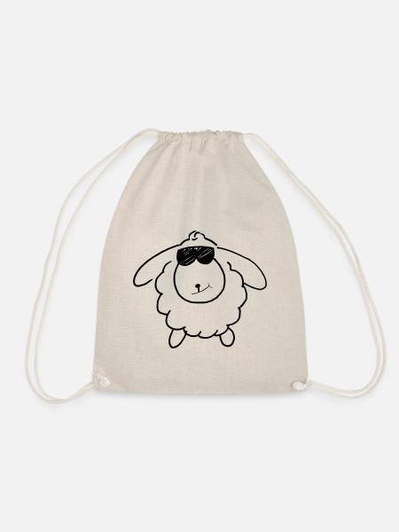 Cool sheep gift idea - Drawstring Bag - nature