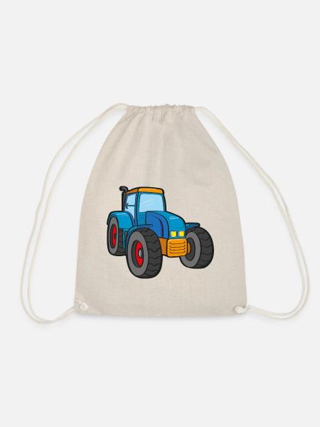 Blue tractor - Drawstring Bag - nature